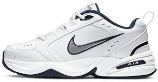 Nike Air Monarch IV Training Shoe (4E) - White/Black/Varsity Red, Size 8 US
