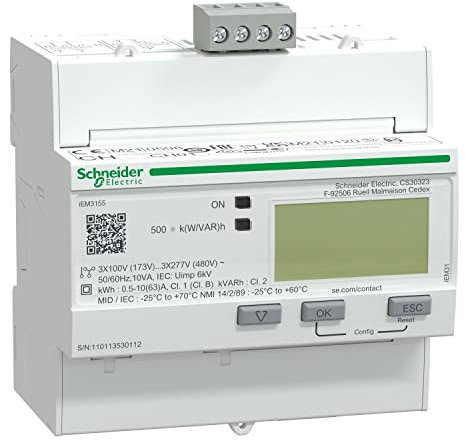 Medidor iEM3155 63 A Clase 1 MODBUS MID
