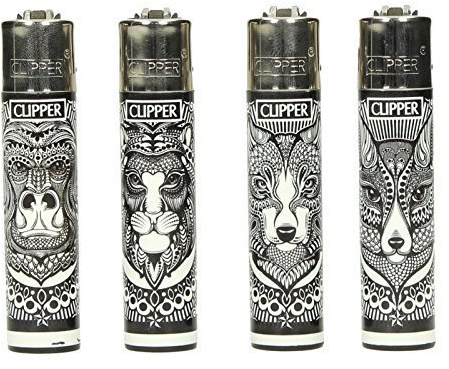 Clipper Classic Tattoo Animals Feuerzeug 5 Stück verschiedene Motive