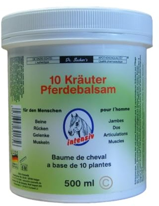 2 Dosen Tiegel 10 Kräuter Pferdebalsam von Dr. Sachers (500ml je Dose)