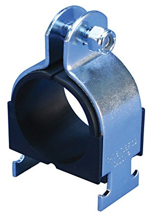 ERICO CADDY CUSHION CLAMP Insulated Strut Clamp for Pipe/Tube, 1 5/8 OD, 1 1/2 Copper Tube, 1 1/4 Pipe - Silver, Modern Style, 0.875 Depth - Pipe Clamp