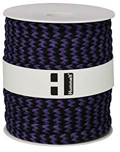 Hummelt® Baumwollseil Baumwollkordel (H) 8mm 20m schwarz - lila auf Rolle