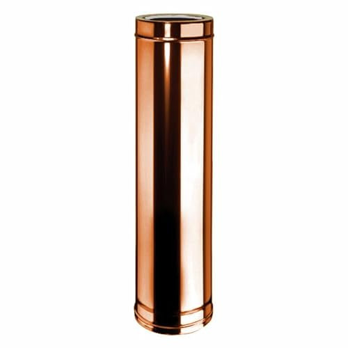 UTILFER Tubo Doppia Parete Coibentato Int Inox 316 Aisi Est Rame 6 Dc Canna Fumaria, MM 130-180 x MM 1000