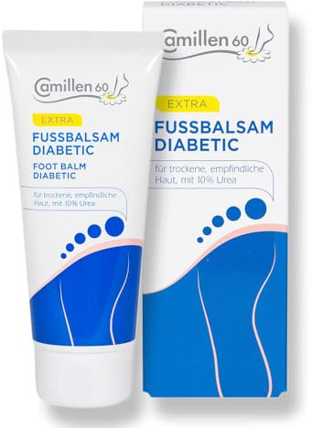 Fussbalsam Diabetic Camillen 60, Fußcreme mit Urea, Kamille, trockene Füsse, Diabetiker, 100 ml