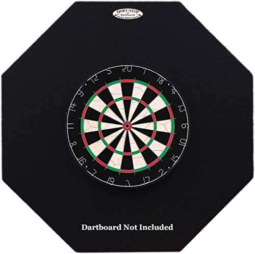 Dart-Stop 91,4 cm Schwarze achteckige Pro Dartscheibe Rückwand | Wandschutz | Dartscheibeneinfassung