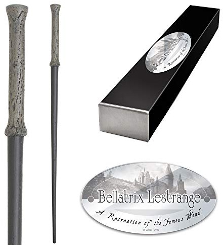 The Noble Collection - Bellatrix Lestrange Character Wand - 14.5in (37cm) Harry Potter Wand with Name Tag - Harry Potter Film Set Movie Props Wands