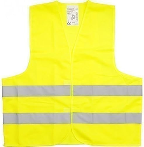 Gilet de sécurité DIN EN471 - Jaune orange - L XL XXL XXXL - Panne accident automatique (XXL jaune, 1 gilet)