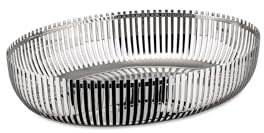 Alessi PCH06/26 - Oval Design Obstschale, 18/10 Edelstahl, 26 cm