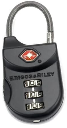 Briggs & Riley Travel Basics TSA-kabellås, svart, en storlek, TSA-kabellås