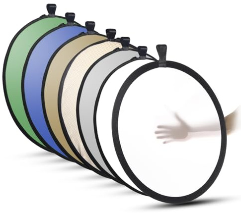 Walimex 7-in-1 Faltreflektor Set (107 cm, mit 7 verschiedenen Bezügen)