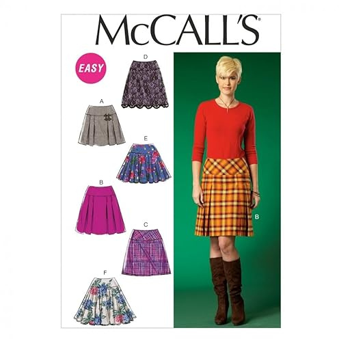 McCall's Ladies enkelt sömnadsmönster 7022 kjolar i 6 stilar