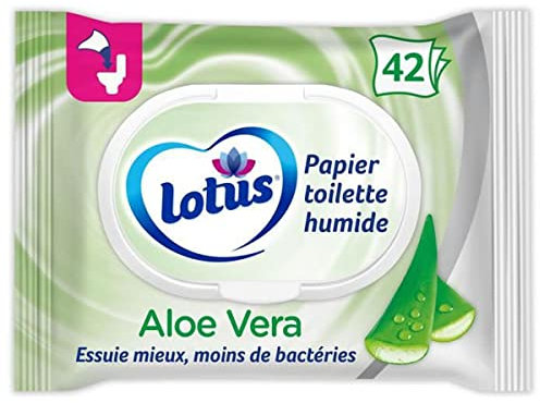 Lotus - Papel Higiénico Wet Wipes Aloe Vera 42 - Lot De 4 - Precio Por Lote - Entrega Rápida