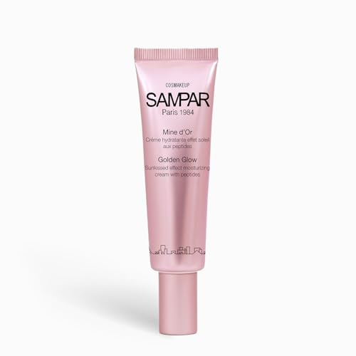 Crème Mine d'Or - Crème bonne Mine Effet Soleil Naturel - hâle immédiat & progressif - Teinte Universelle - Pour tous Types de Peaux - Tube 30ml - SAMPAR