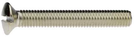 Reidl Linsenkopfschrauben mit Schlitz 5 x 70 mm DIN 964 Messing galv. vernickelt 50 Stück