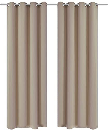 vidaXL 2X Verdunklungsvorhang 135x245cm Blackout Thermogardine Vorhang Gardine
