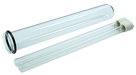 Wacredo - Lampada di ricambio UVC 55 Watt + vetro al quarzo per Oase Filtoclear 30000 con anello di tenuta completo per il trattamento delle acque, filtri, chiarificatore dell'acqua, lampadina,