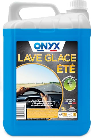Onyx - Lave Glace Été Démoustiqueur - Nettoyant pour Pare-Brise - Dégraissant - Fabrication Française - 5L