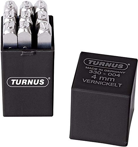 Turnus 330-012 Schlagzahlensatz Schrifthöhe vernickelt 9-teilig, 12mm, 1 Stück