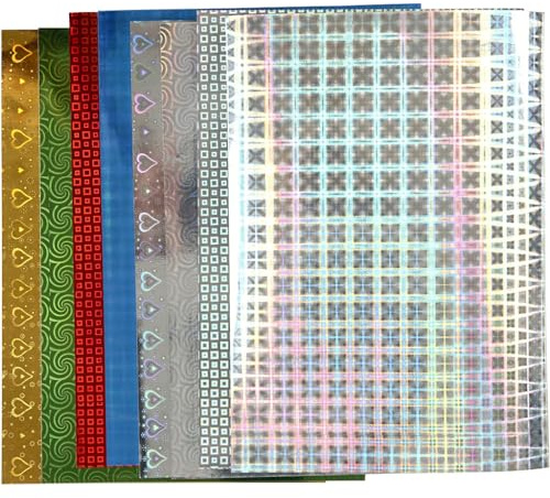 Creativ 449470 Holographic Paper, A4 21x30 cm, 120 g, 8asstd Sheets