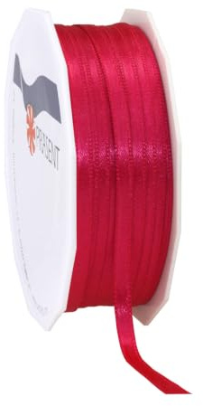 Präsent C.E. Pattberg Satin Magenta, 50 m Satinband zum Einpacken von Geschenken, 6 mm Breite, Geschenkband zum Dekorieren & Basteln, Dekoband, Anlass