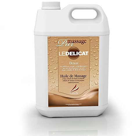 Camylle - Pur Massage Le Délicat - Huile de Massage Spa Précieuse - Aux arômes d'agrumes sur une douce tonalité de fleur d'oranger - 5000ml