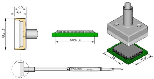 JBC C245228 SMD-Entlötspitze für T245