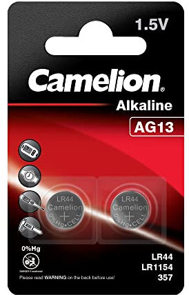 Camelion Knopfzelle AG 13 Alkaline 1,5 V Quecksilberfrei entspricht 357/LR44