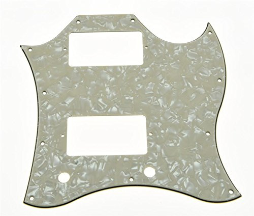 Kaish American Standard SG Vollgesichts-Gitarren-Schlagbrett für SG Spezialgitarre, hergestellt in den USA, gealtertes Perlmutt