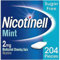 Nicotinell Mint Gum 2mg (204 Pieces), Stop Smoking Aid, Sugar Free Nicotine Gum, Mint Flavour, 2mg Regular Strength for Light Smokers, Quit Smoking Aid
