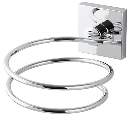 Fackelmann Haartrockner-Halter MARE, verchromter Fönhalter, Wandhalter (Farbe: Silber), Menge: 1 Stück