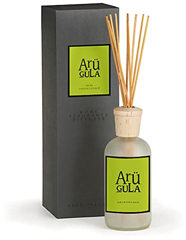 Archipelago Botanicals Arugula Reed Diffuser, Home Fragrance Reed Diffuser, Includes Fragrance Oil, Decorative Wooden Cap & 10 Diffuser Reeds, Perfect for Home, Office or Gift, 7.85 fl oz