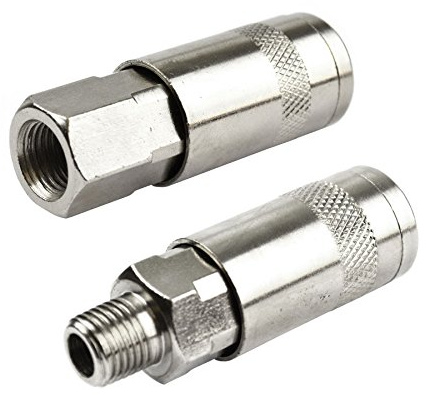 Air Line Hose Compressor Fittings Connector Female Quick Release 2 PACK 1/4