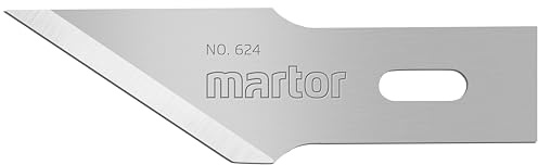 MARTOR 10 x Graphic Blade, Replacement Blades Graphic Knife, Craft Knife, Scalpel, 11.5 mm, Sharp, Single use, no. 624