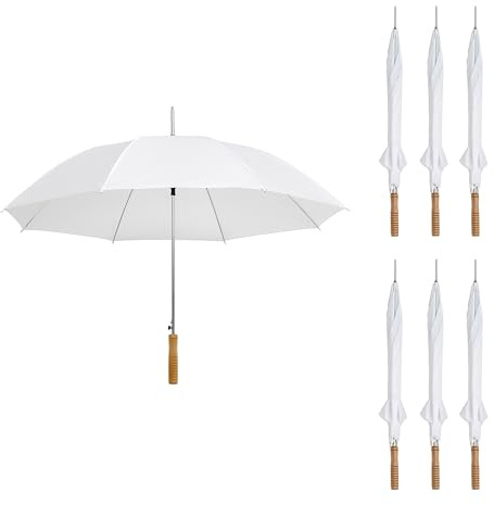 Anderson Umbrella Wedding Umbrella - 48 Umbrella - Manual Open - 7 Pack (White)