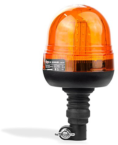 DEMA LED Rundumleuchte 12V Warnleuchte gelb 40 LED Stroboskop Beacon Licht | Warnblinkleuchte, Drehlicht, Signallicht, Fahrzeug, Baustelle, 3 Modi, E-Kennzeichnung