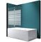 Mai & Mai Parete Vasca da Bagno Doccia, Parete Sopravasca 117x141cm Cabine Doccia Cortona C1408SL Ovale Apertura 180° Nano Rivestimenti Montaggio a Sinistra