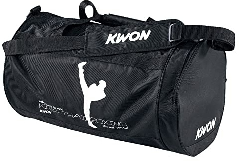 Kwon Trainingstasche Kick Thaiboxing, schwarz