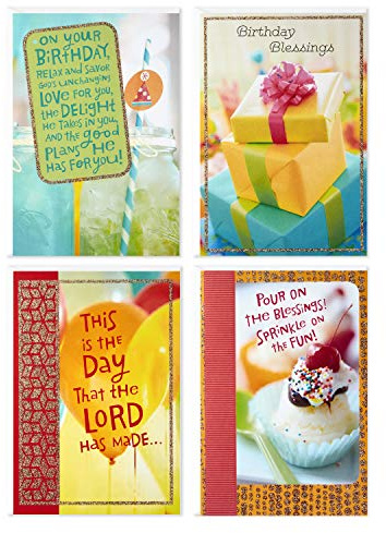 Dayspring Assorted Religious Birthday Cards (Christian Blessings, 12 Cards and Envelopes)