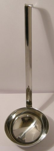 Mestolo da minestra - mestolo - con manico per appendere in acciaio inox - 100 ml lunghezza 30 cm