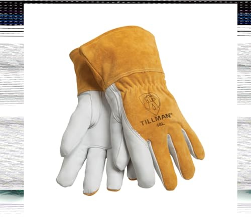 Tillman 48XL Welding Gloves, MIG/TIG, XL, 13 in. L, PR, Pearl