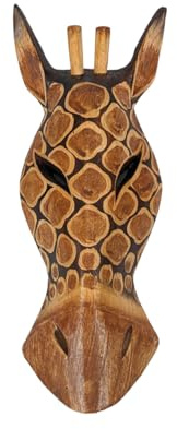 Máscara jirafa (madera H30 cm Decoration exótico