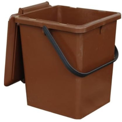 GARANTIA Kompostereimer/Bio Eimer, 10 Liter, braun
