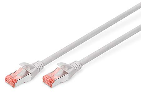 DIGITUS LAN Kabel Cat 6 - 2m - RJ45 Netzwerkkabel - S/FTP Geschirmt - Kompatibel zu Cat6A und Cat7 - Grau