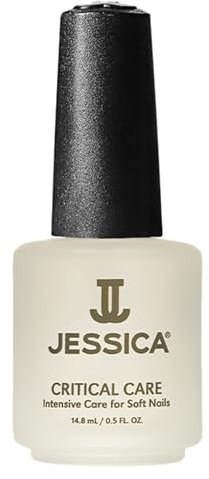 JESSICA Critical Care Base Coat, Nail Varnish Strengthener, Intensive Care for Soft and Weak Nails, Enriched with Protein KSW and Calcium, 14.8ml