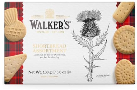 Walkers Shortbread Shortbread assortiti, confezione da 1 (1 scatola da 160 g)