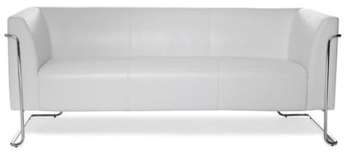 HJH Office 713330 Canapé Lounge Curacao 1 Places Simili Cuir 3 Places Blanc