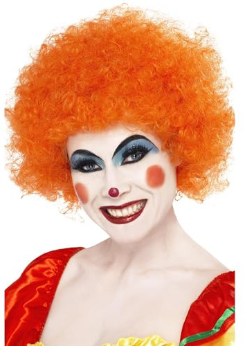 Smiffys Verrückter Clown Perücke, Orange, 120g Halloween