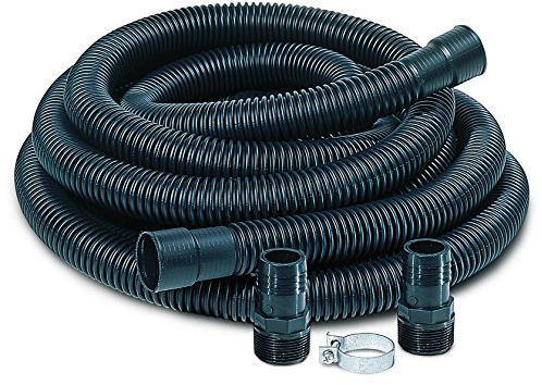 Red Lion RL-SPDK Sump Pump Discharge Hose Kit, Fits 1-1/4 and 1-1/2 FNPT Discharge, 24-Feet Long, Black, 599304