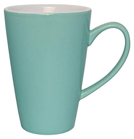 Olympia Cafe Latte Cups 340ml Porcelain, Aqua (Pack of 12) | Fits saucers GL047 to GL464 for a mix-and-match service. Safe for ovens, microwaves and commercial dishwashers.