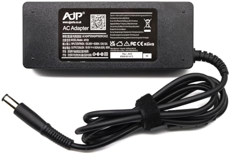 AJP 90W Charger 19.5V 4.62A with 7.4x5.0mm Pin Size for HP Pavilion & Desktop All-in-One – CTO 110-330T Replacement Power Adapter with UK Plug (Check Connector & Output Before Purchase)